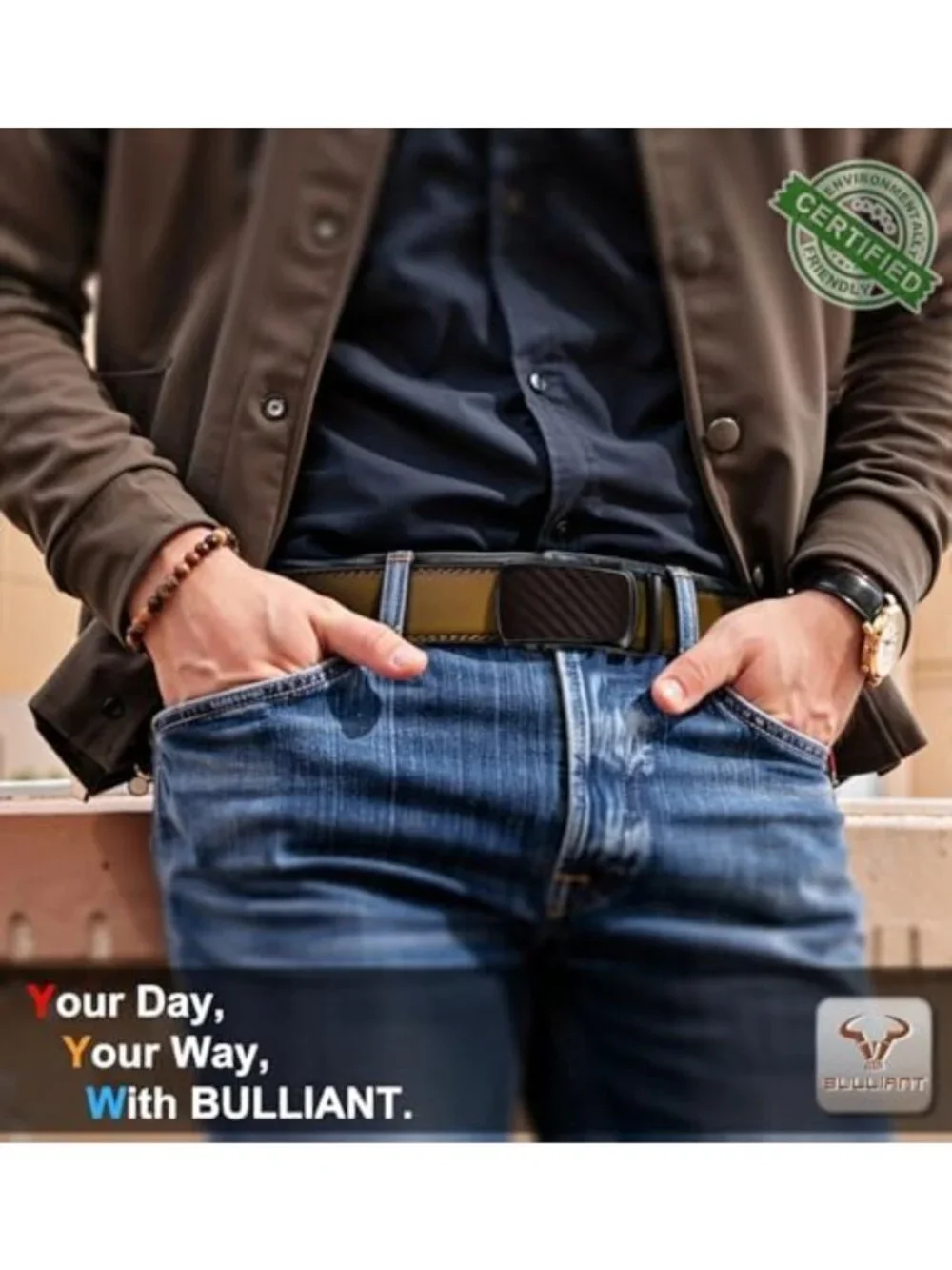 Stylish Men's Trimmable Leather Ratchet Belt Set - 2 Pack, Gift Boxed